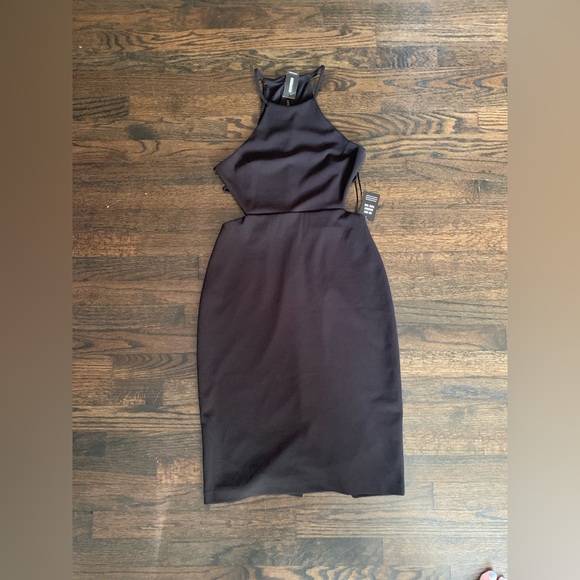 Express Body Contour High-Neck Cutout Sheath Dress - Picture 6 of 8